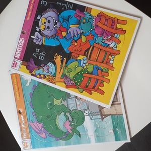 Vintage 1977 Whitman Frame Tray Puzzle Monsters & Pete's Dragon 🎁